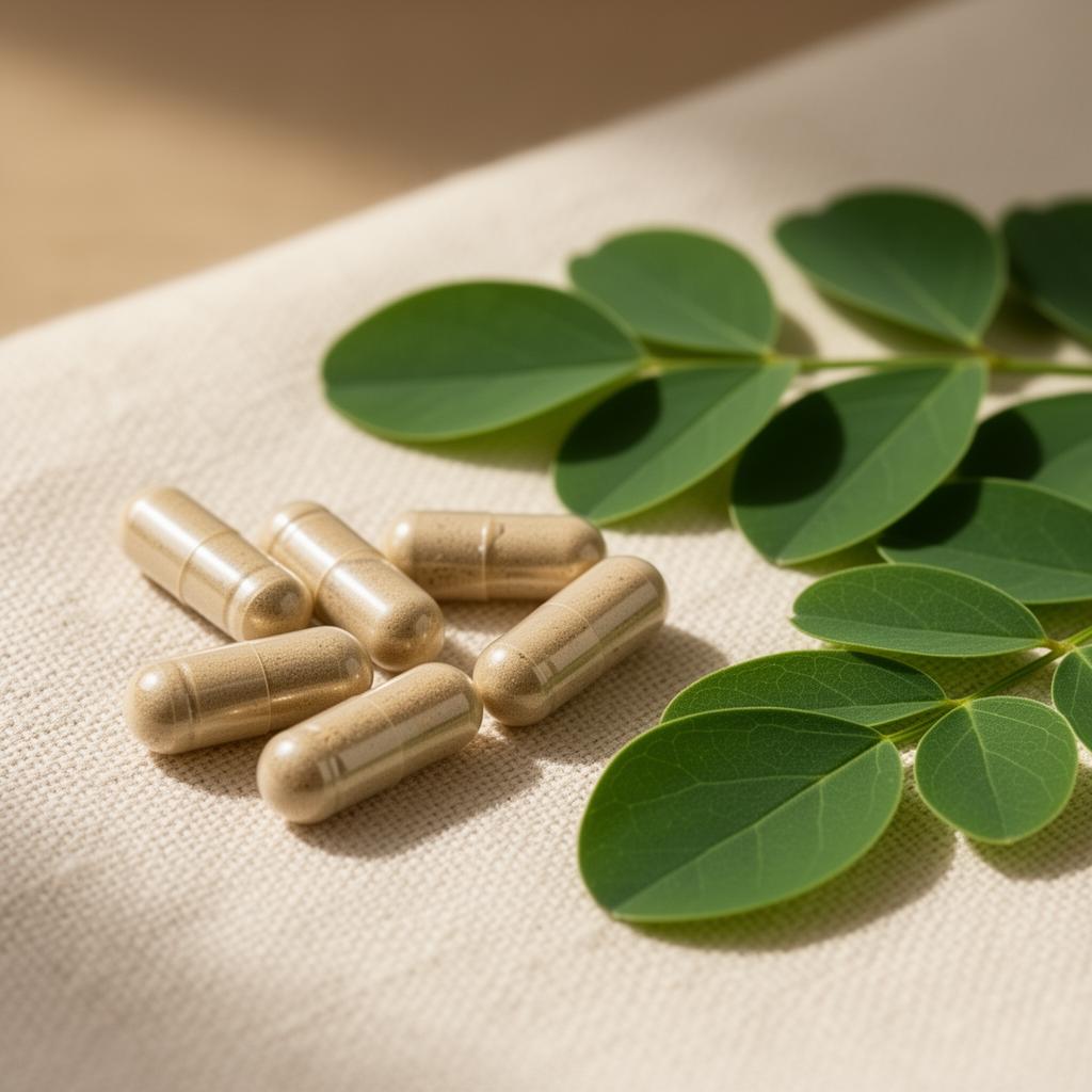 Gélules de Moringa et feuilles fraîches